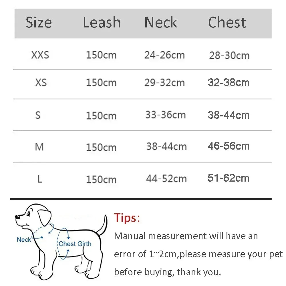 Dog Harness Leash Set for Small Dogs French Bulldog Chihuahua Pug Outdoor Walking Lead Leash Adjustable Puppy Cat Harness Vest