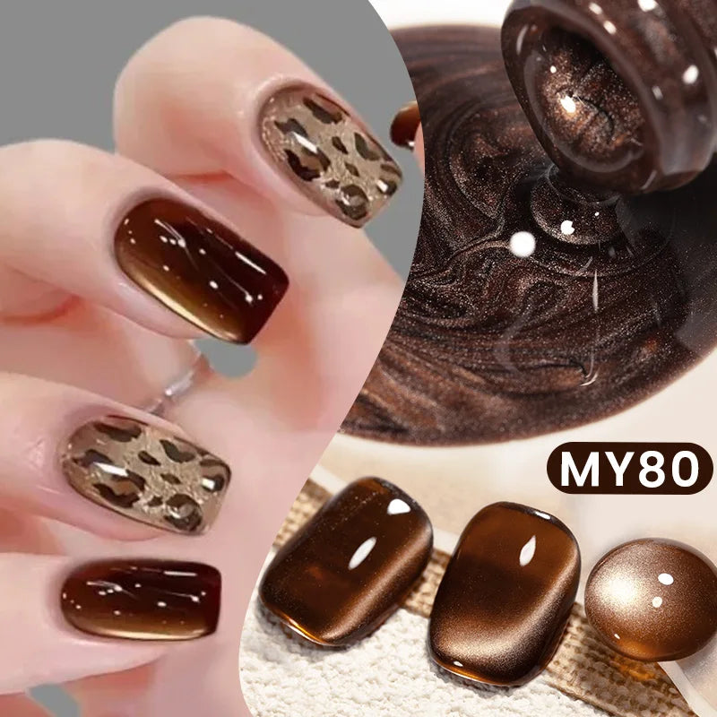 BORN PRETTY 10ml Brown Purple Black Red Cat Magnetic Gel Polish Manicure Soak Off UV Gel Nail Art Varnish Autunm Winter Nails