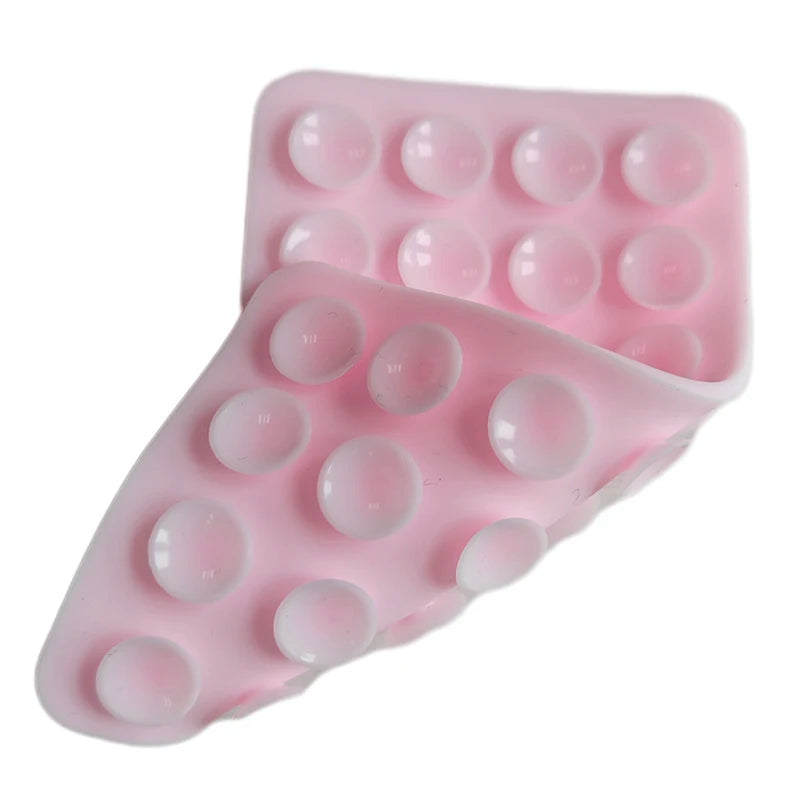 Silicone Mobile Phone Fixing Suction Cup Double Sided Fixed Pad Car Mounted Bracket Phone Case Universal Anti Slip Suction Cup