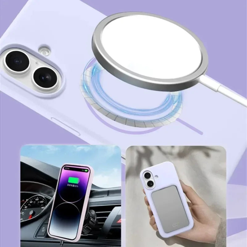 Original Liquid Silicone For Magsafe Case For iPhone 18 Pro 17 16 15 14 13 12 11 Pro Max Magnetic Wireless Charging Soft Cover