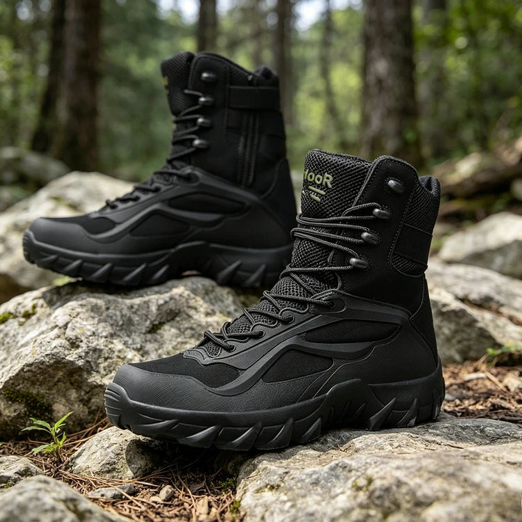 Men's Outdoor Casual Hiking Boots Tactical Special Forces Field Man Boot Lightweight Outdoor Non-Slip Men Motorcycle Boots