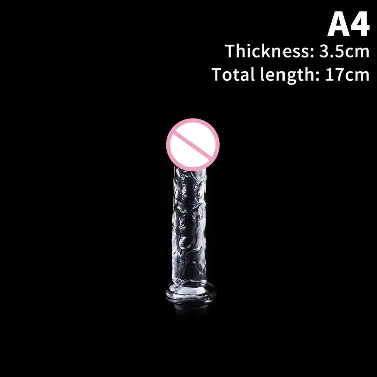 For Adult Sex Masturbator G Spot Realistic Dildo For Women TPE Beginner Clear Dildo With Strong Suction Cup Hands-Free Play