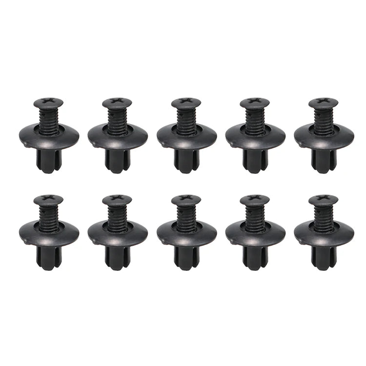 8mm Plastic Rivets Fasteners Screw Car Bumper Fender Black Rivet Car Fastener Clips for Toyota Focus Kia Nissan Yamaha