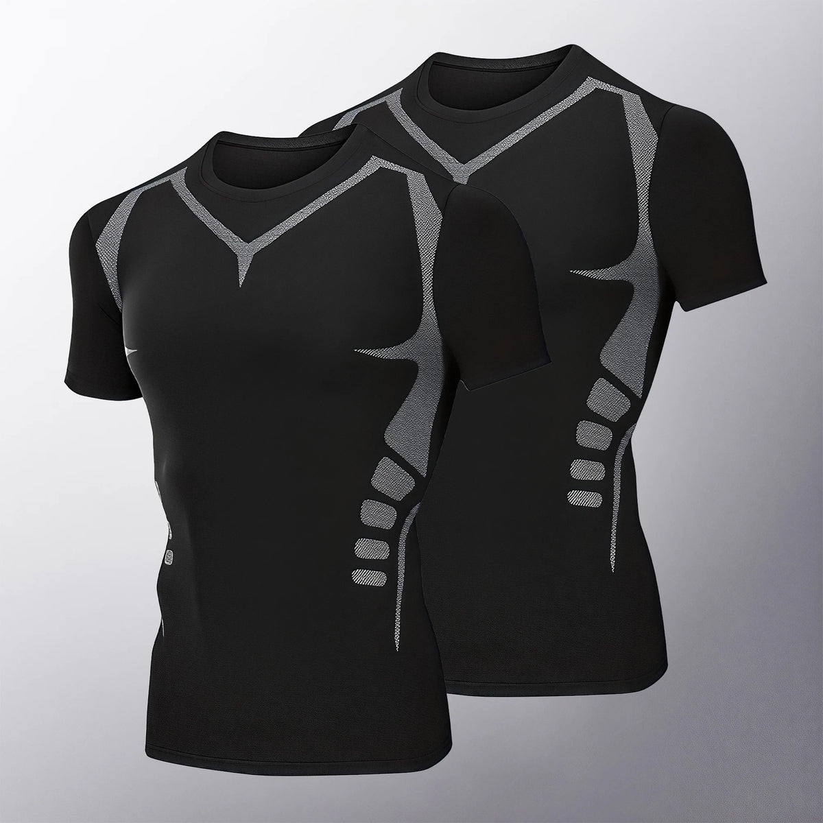 1/2/5 Pack Men's Compression Shirt Short Sleeve Quick Dry Breathable Athletic Base Layer with Stretch Fabric for Gym Running