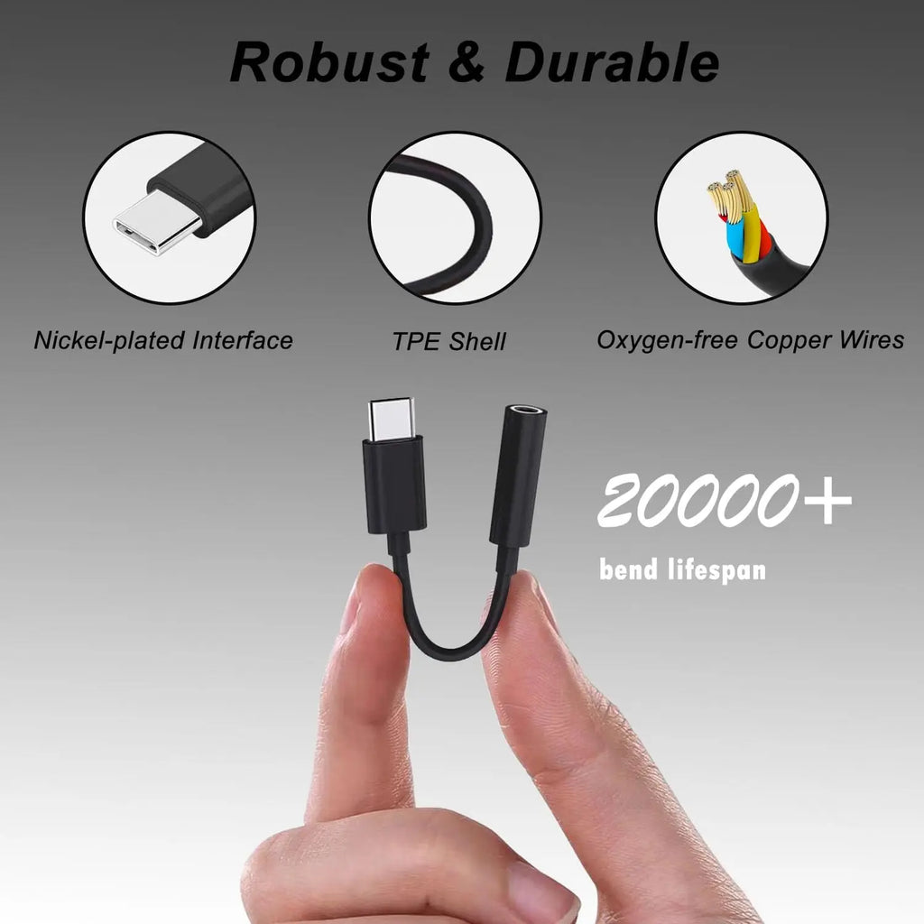 Type C to 3.5mm Headphone Adapter USB-C 3.5 Jack Audio Cable for Huawei P30 Xiaomi Samsung Oneplus Earphone Audio Adapter