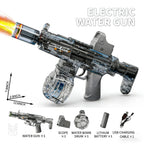 Space Electric Water Gun Energy Ring Burst transparent LED Lights Large Capacity Full Auto Continuous Fire Squirt Gun Toy