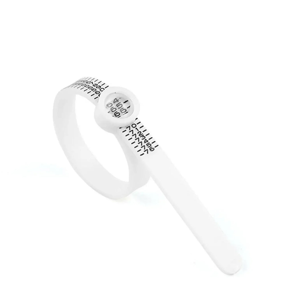 US/UK/EU/HK Size Ring Ruler Ring Measuring Tape Ring Measuring Tool Annular Coil Finger Size Filter with Magnifying Glass