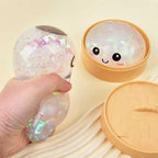 Simulation Glowing Dumpling Slow Rebound Stress Ball Soft Fidget Toy Stress Relief Decor For Home Office Birthday Gift
