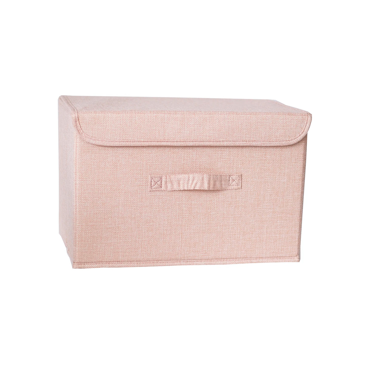 Washable Cotton Linen Fabric Folding CD Storage Box Foldable Bins Toys Organizer With Lid Storage Basket Laundry Basket