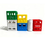 3D Printed Beer Crate Style Stackable Battery Storage Box, AA and AAA Sizes, 18650 21700 9V.