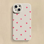 Black Love Heart Phone Case For iPhone 18 17 16 14 15 13 12 11 Pro Max X XR XS 7 8 15 16 Plus SE Shockproof Silicone Soft Cover