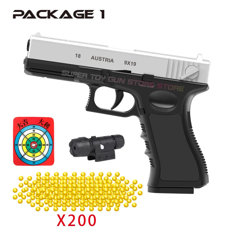 2025. toy gun G18. Hand loaded soft bullet toy air gun CS outdoor shooting game Adult toy gun
