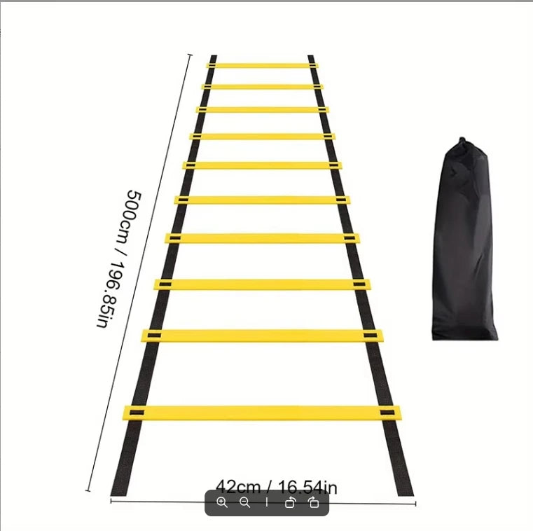 Agility Ladder Set 2-10M Speed Training Ladder with Carry Bag for Soccer Football Footwork Coordination Fitness Drills Home Gym