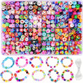 700Pcs Jewelry Making Kit DIY Beaded Crafts for Necklaces & Bracelets Acrylic, Soft Clay, Animal Charms, Polymer Clay Bead Sets