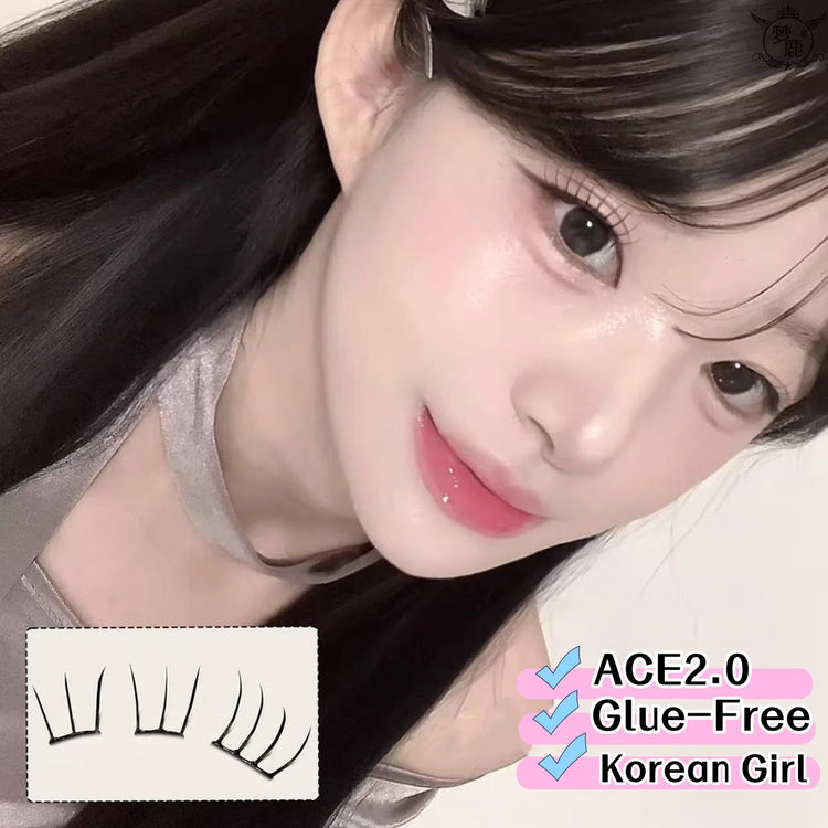 MJ Self Adhesive DIY Lashes No Glue Needed Reusable Bottom Lash  Fluffy Cluster Eyelash Korean DIY Manga Lash Extension At Home