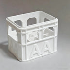 3D Printed Beer Crate Style Stackable Battery Storage Box, AA and AAA Sizes, 18650 21700 9V.