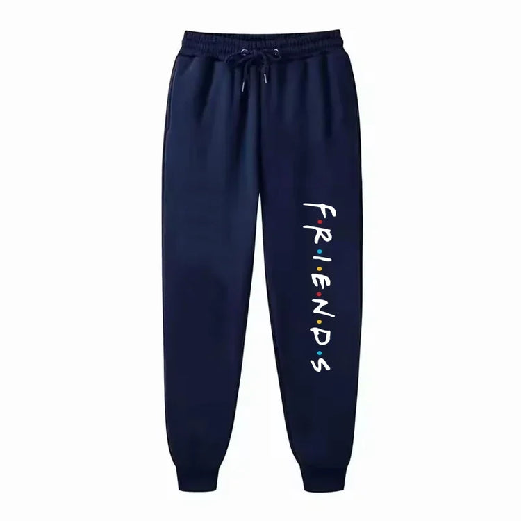 Womens New Casual Loose Long Pants Outdoor Fashion Friends Letter Printed Trousers Spring Autumn Winter Fleece Sports Sweatpants