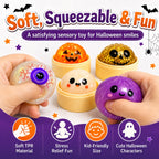 5CM Realistic Halloween Dumpling Squishy Slow Rising Soft Squeeze Fidget Sensory Stress Relief Tactile Desk Novelty Gift Set