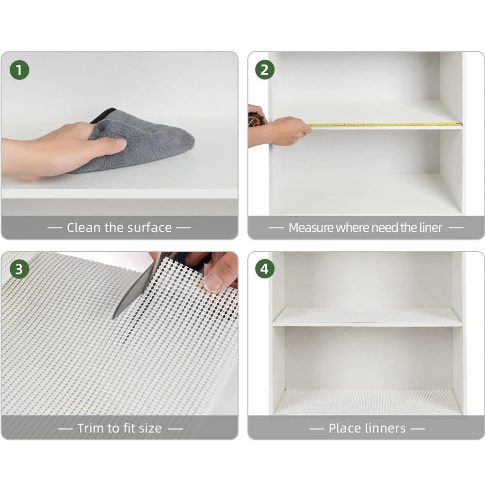 Silicone Anti-slip Mat Non-stick Anti-slip Mat Thickened Drawer Liner for Dressing Table Bathroom Cabinet Tableware Storage Mat