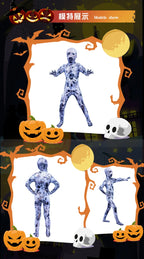 Halloween Kids Zombie Jumpsuit CostumeVampire Cosplay Outfit for Children's Ghost Festival & Stage PerformanceSpooky Party Drees