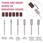 Electric Nail Drill Machine Set Pedicure Grinding Equipment Mill For Manicure Professional Strong Nail Polishing Tool