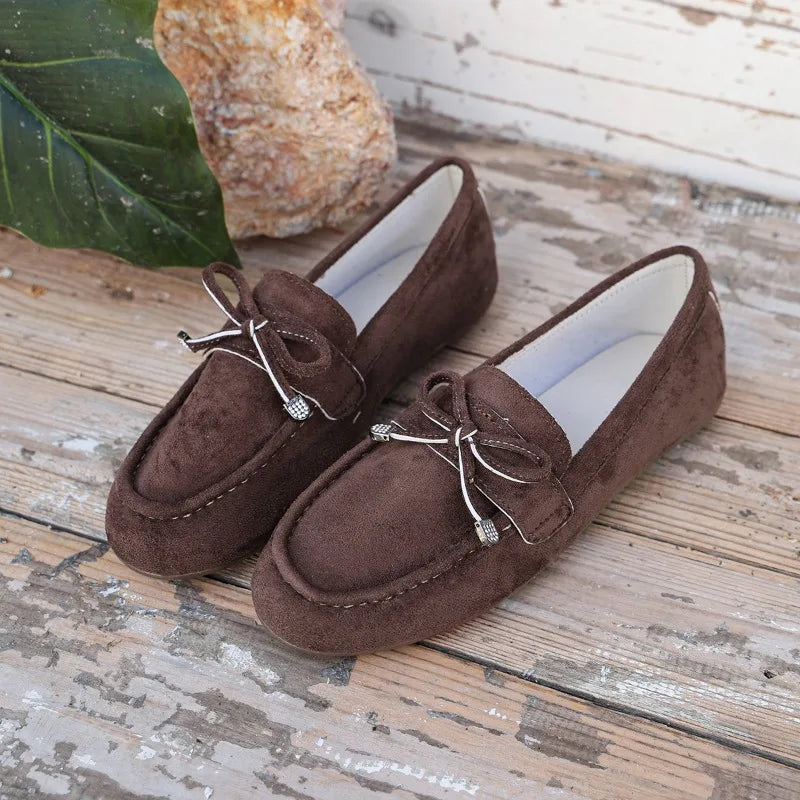 2026 Retro Round Toe Shallow Mouth Women's Flats and Loafers Fashion Simple Comfort Non Slip Outdoor Women Shoes Балетки Женские