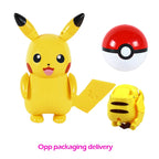Figure Pokemon Pokeball transform Pikachu Charizard Venusaur Blastoise Mewtwo Gyarados Solgaleo Lunala Eevee poke ball toy gift