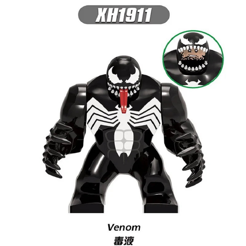 8cm Superhero Building Blocks Avengers Character Venom Model Character Set Building Blocks Toy Boys and Girls Birthday Gifts