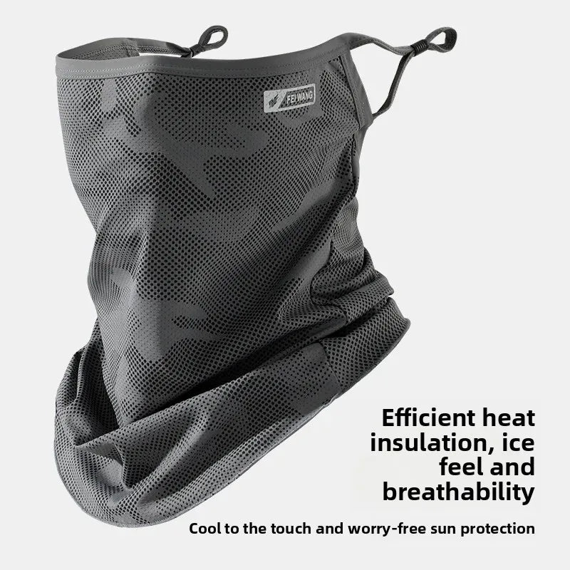 Anti-UV Cycling Mask Sunscreen Face Cover Breathable Ice Silk Face Scarf Men Women Outdoor Sports Fishing Hiking Cooling Mask