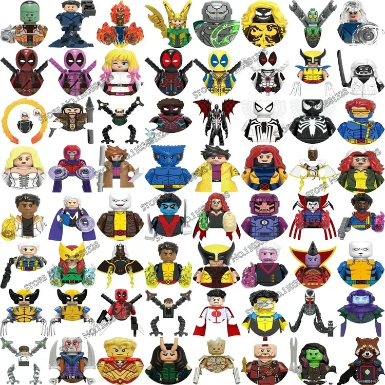Marvel Legends Bricks For Toys Gifts GH0529-GH0536 New 2026 Mini Action Figures Children Building Blocks For Party Gift