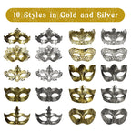 20-120Pcs Masquerade Masks Bulk Venetian Carnival Masks Vintage Antique Party Masks for Women Men Mardi Gras Prom Halloween