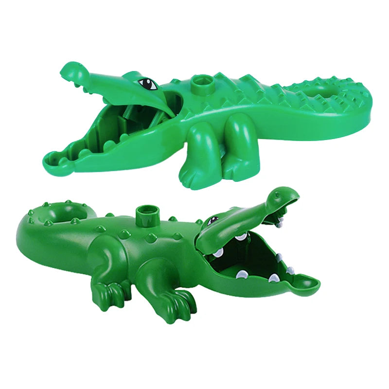 Big Building Blocks Animals Parts Zoo Sets Dinosaur Assemble Accessory Compatible Duplon Bricks Jurassic Toys for Children Gift
