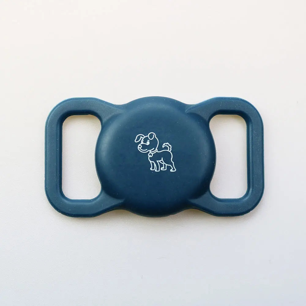 Airtag Dog Collar Holder, [1 Pack] Airtag Holder, Silicone Full Body Covered Protective Air Tag for Pet - Fits All Width