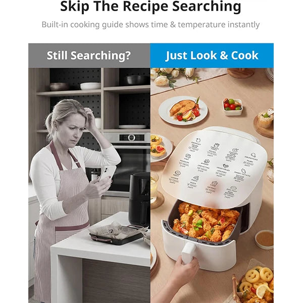 COMFEE' Compact 2.1 Quart Air Fryer with 12 Presets Menu Options, Adjustable Timer & Temperature Control 180-400 degrees F, Dishwasher-Safe Nonstick Fry Basket