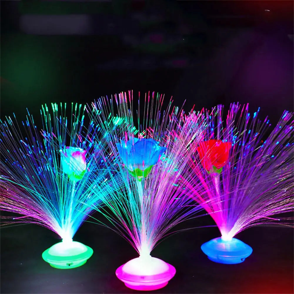 Flashing Home Decor Nighting Lighting Lamps Night Lamp LED Fiber Optic Light Christmas Decoration Multicolor
