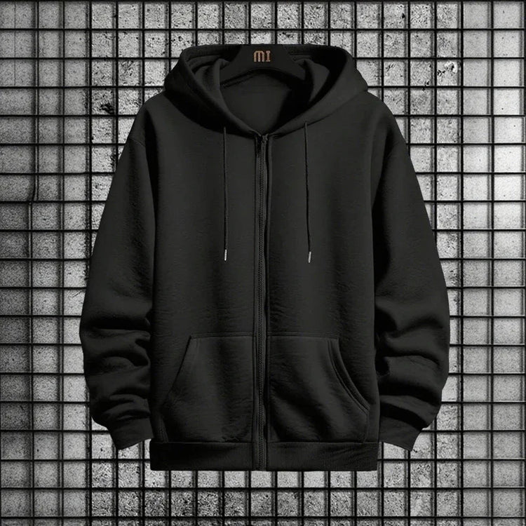 2026 New Arrival Men's Zipper Hoodie Sweatpants 2 Piece Set High Quality Hooded Long Sleeve Sweatshirt Autumn Winter Tracksuit