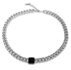 Square Pendants Delicate Stainless Steel Chain Pendant Necklace For Women Necklace