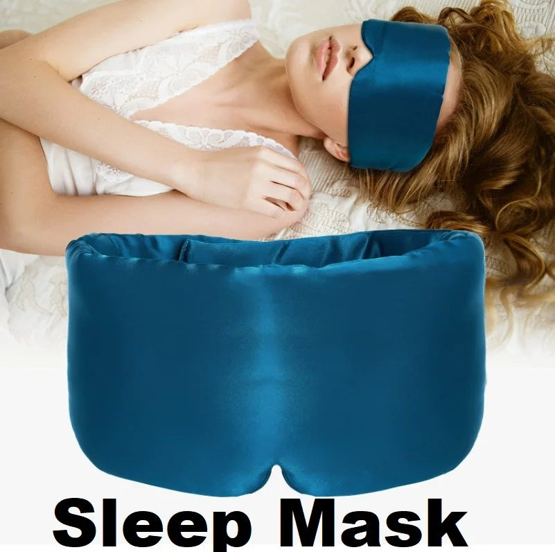 100% Mulberry Silk Sleeping Mask Eyepatch Blocking Light Eyemask Eyeshade for Travel & Nap Soft Padded Sleep Mask Slaapmasker