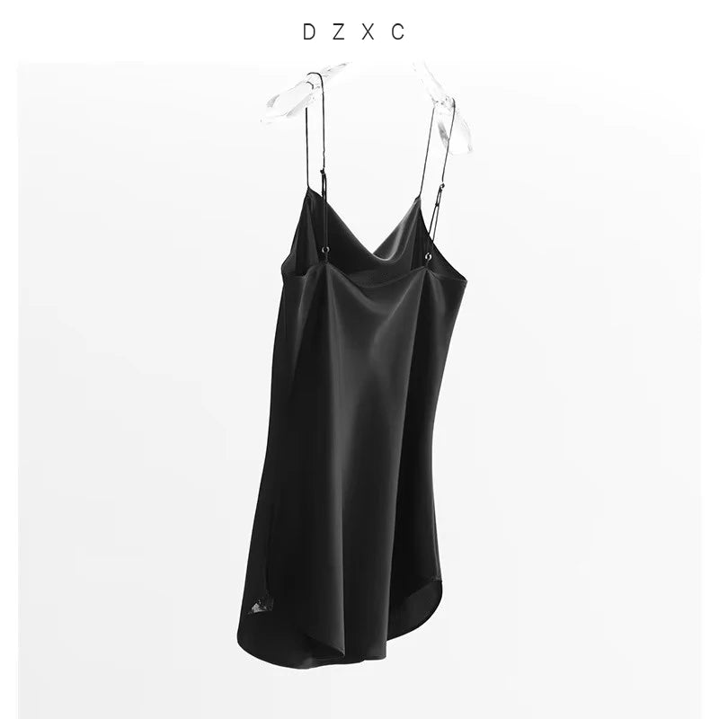100% Mulberry Silk~ Diagonal Cut Draped Collar Camisole, Women's Tank Top, New Model for 2026