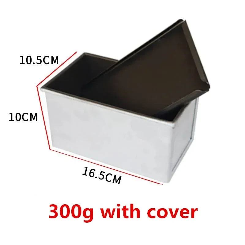 Square toast Bread Baking Tray Cake box Mold with Lid Aluminum Alloy Non-stick Pan Mini Baking Tray Baking Box Diy Cake Bakeware