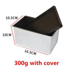 Square toast Bread Baking Tray Cake box Mold with Lid Aluminum Alloy Non-stick Pan Mini Baking Tray Baking Box Diy Cake Bakeware
