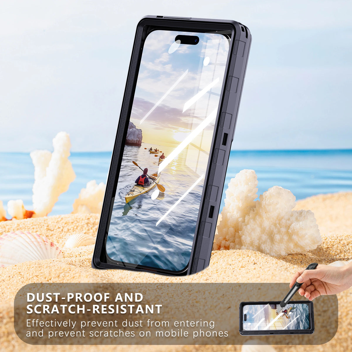 Shellbox Waterproof Phone Case for 6.9' Devices Transparent Universal Touch Screen Underwater Dust And Drop Protection IP68 New