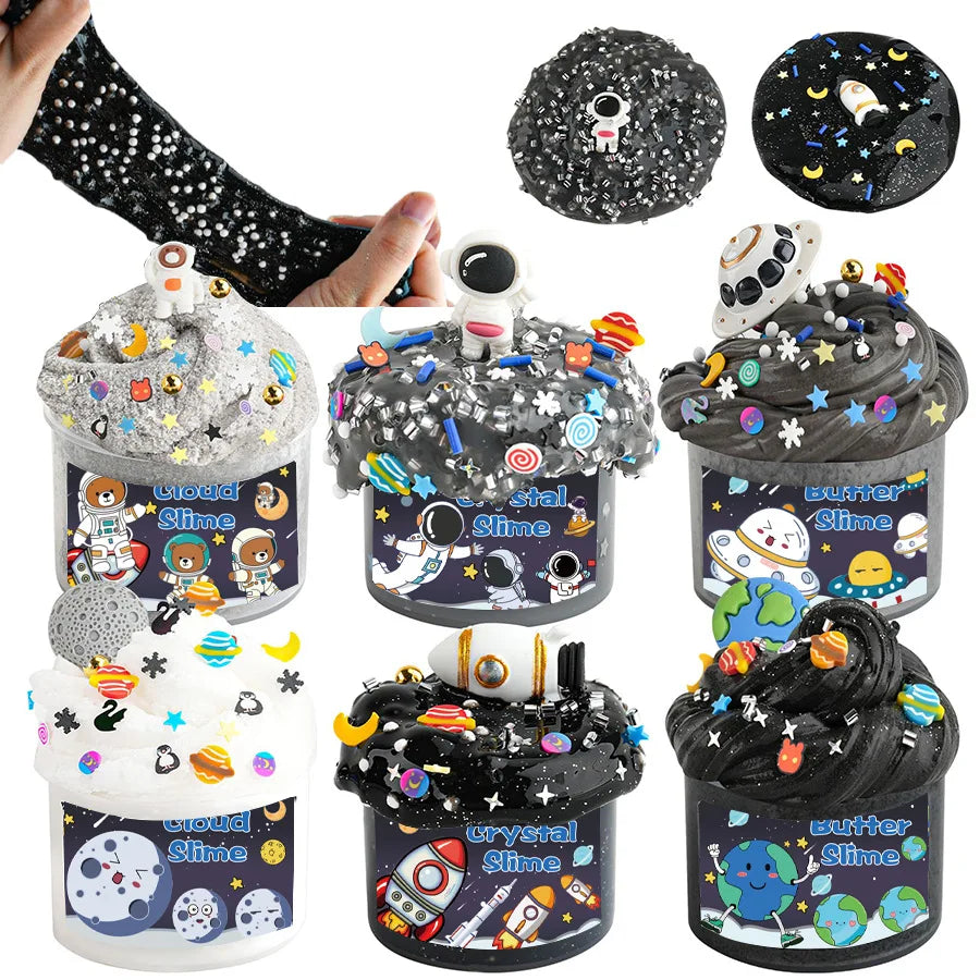 70ml DIY children's stress relief soothing toy crystal slime handmade ice cream cup girl material pack slime making dessert