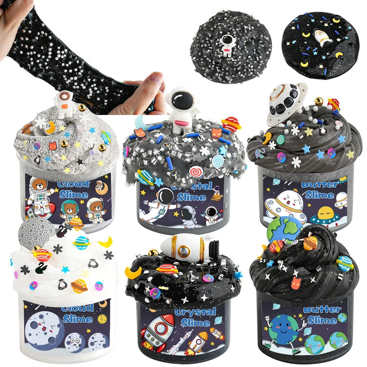 70ml DIY children's stress relief soothing toy crystal slime handmade ice cream cup girl material pack slime making dessert