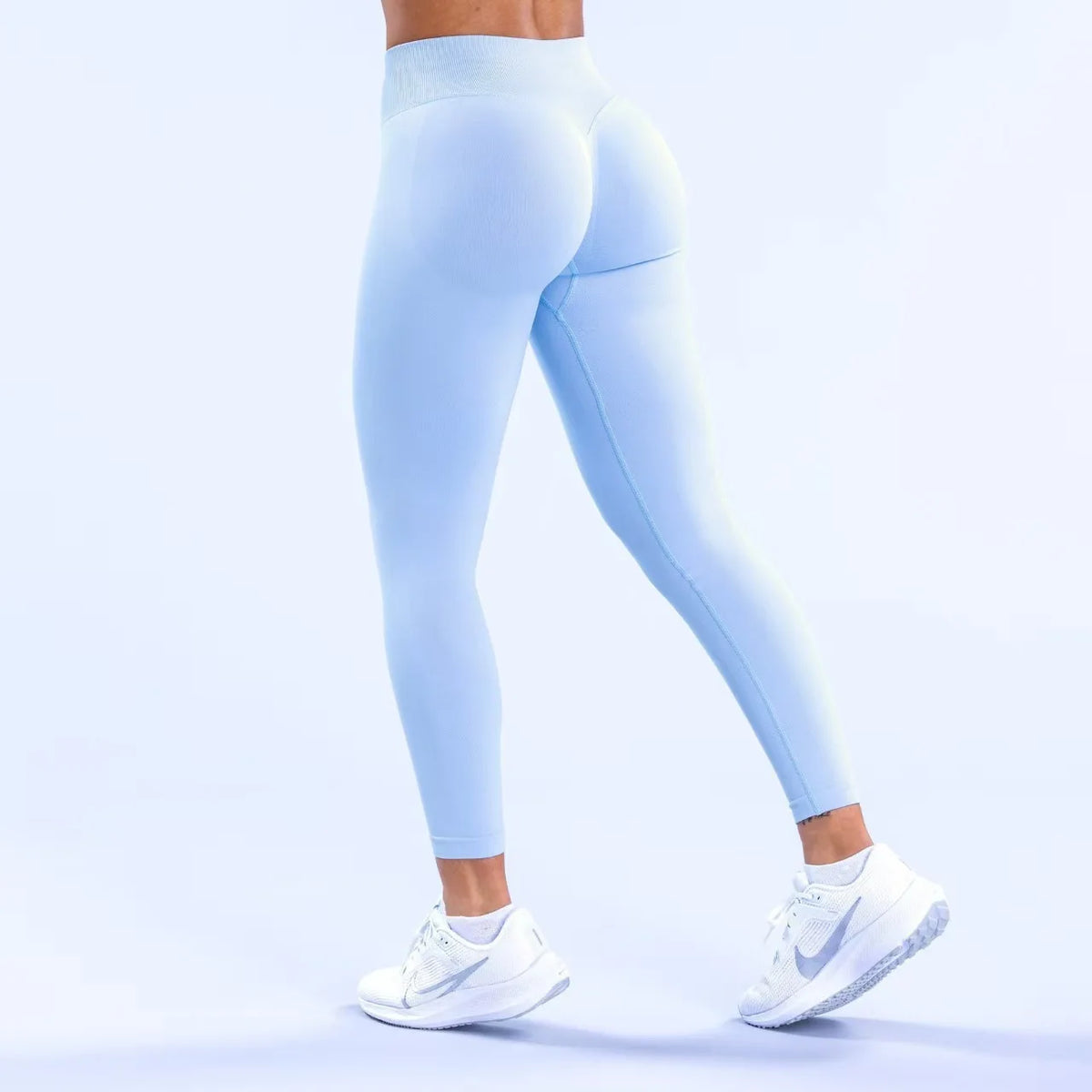 DFXEN Logo Women High Waisted Seamless Yoga Leggings Tummy Control Scrunch Butt Gym Fitness Workout Running Sports Pants