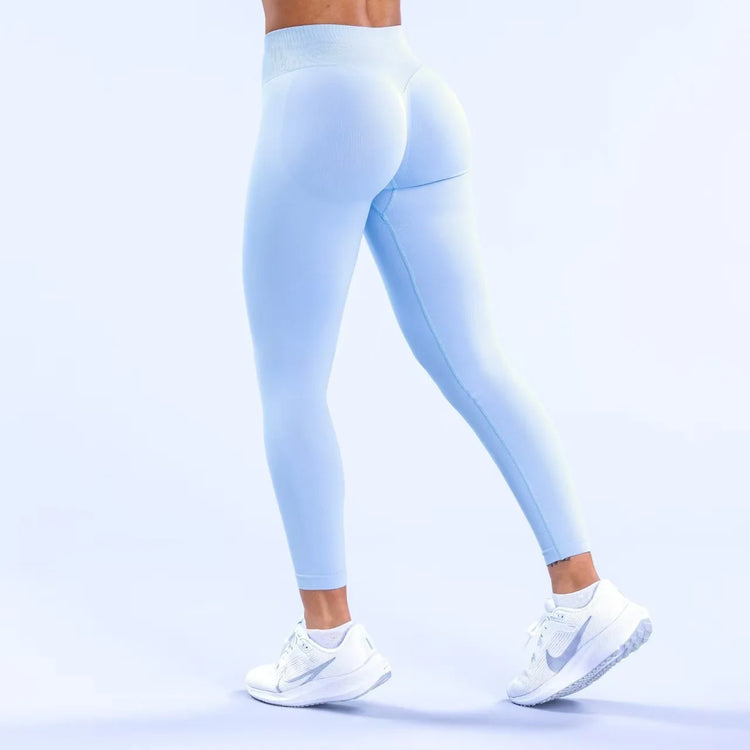 DFXEN Logo Women High Waisted Seamless Yoga Leggings Tummy Control Scrunch Butt Gym Fitness Workout Running Sports Pants