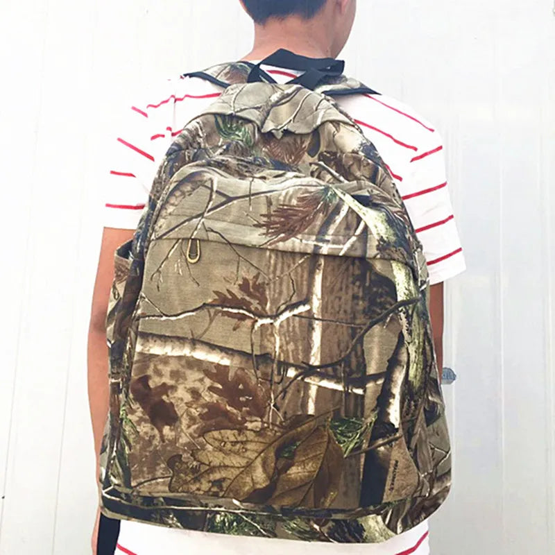 Bionic Jungle Camo Backpack Outdoor Sports Travel Backpack Fashion Trend Leisure Personality Big Tree Camo Hunting Backpack