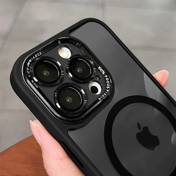Magnetic Metal Lens Bumper Protector Clear Case For iPhone 17 16 18 15 14 13 12 11 Pro Max Funda Wireless Charge Hard Back Cover
