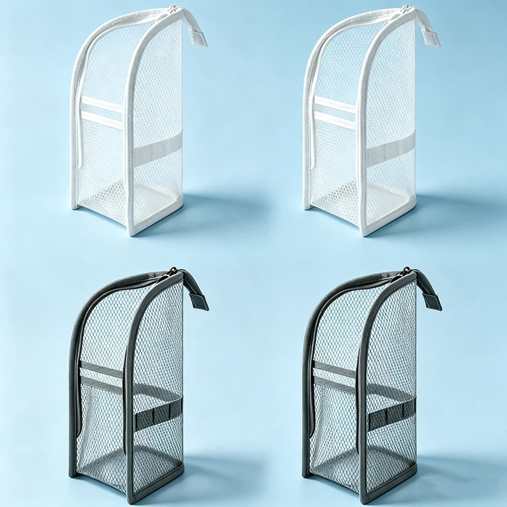 Standing Mesh Toiletry Bag Portable EVA Waterproof Travel Foldable Toothbrush Cosmetic Organizer Women Bathroom Storage Pouch