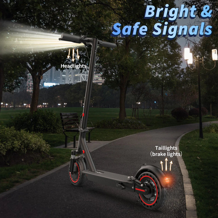 8.5'' Solid Tire Electric Scooter 350W 19mph Max Speed APP Smart Control Dual Suspension 23miles Max Range For City Commuter